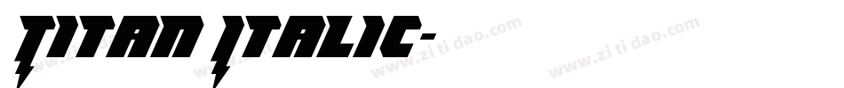 Titan Italic字体转换
